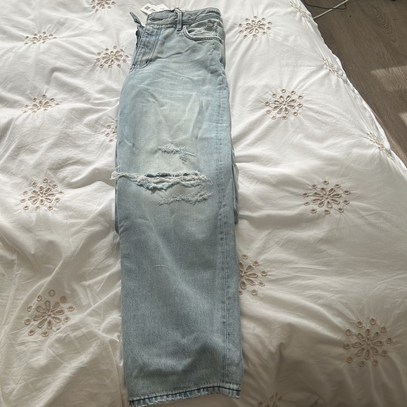 Zara size 4 the distressed boyfriend jeans in dark blue new with tags - Picture 4 of 4